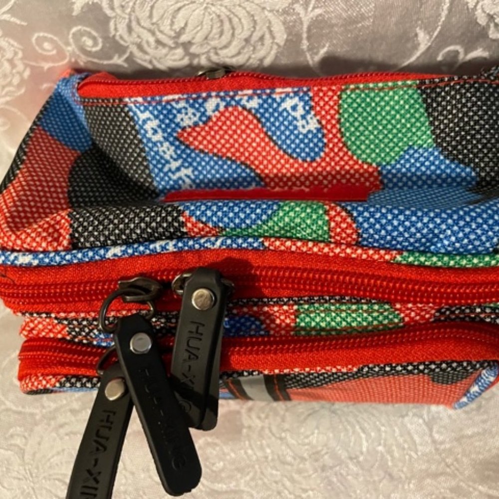 Colorful Sport printed canvas fanny pack. NWOT - Picture 2 of 10